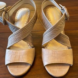 Coach crocodile pattern heels, size 8